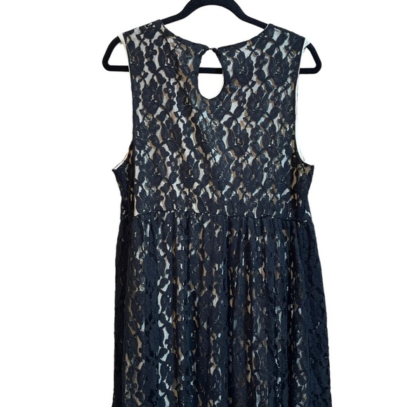 NWT Torrid All Over Lace Black Nude High Low Hem Maxi Dress Women’s Sz 1X - Picture 5 of 12